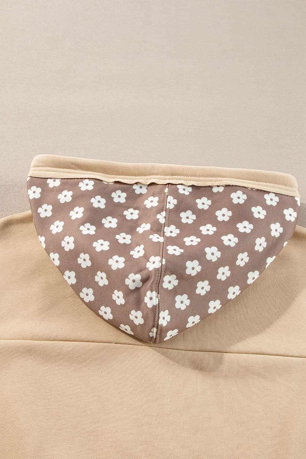 Apricot floral star patch hoodie - Love Salve